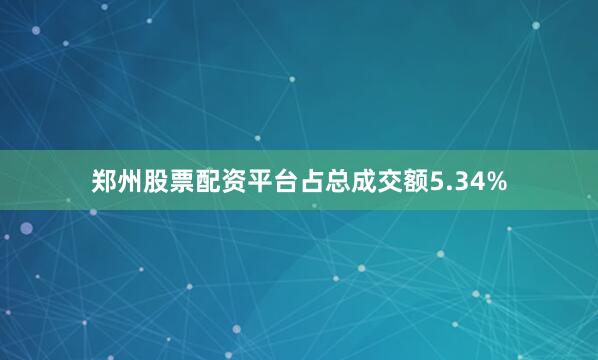 郑州股票配资平台占总成交额5.34%